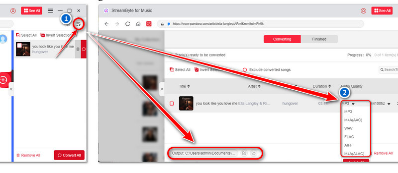 STB Pandora Set Output