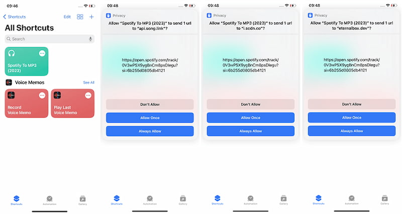 Download Spotify to MP3 VIA IOS Shortcut